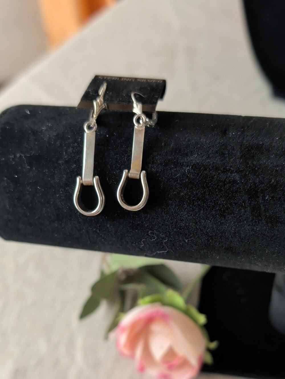 Vintage 925 Sterling Silver Western Stirrup Earings Equestrian Coastal Cowgirl